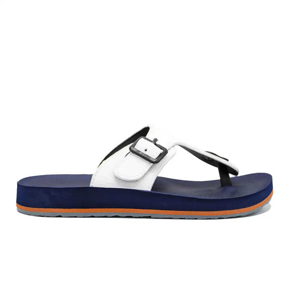 AA54M-WHITE-NAVY_A SLIPPERS – Image 1